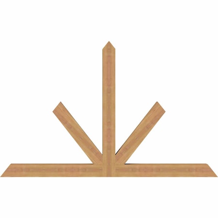 Ekena Millwork Saratoga Timber Gable Bracket, Western Red Cedar, 60"W x 38"H x 3 1/2"D x 3 1/2"F, 15/12 Pitch GBW060X38X0404SAR00SWR